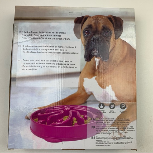 BOWL Slow Eating No Skid Base Bowl for Dogs Size 4 cups - Picture 1 of 4